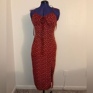 Matte Satin Floral Sundress